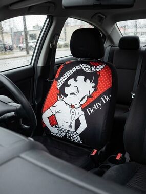 Betty Boop Black & Red Cartoon Car Seat Cover